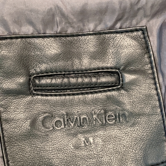 Calvin Klein Faux Leather Jacket - Medium - Picture 6 of 7